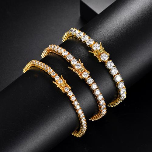 Stainless Steel Jewelry Bracelet, 304 Stainless Steel, Vacuum Ion Plating, Unisex & micro pave cubic zirconia, more colors for choice, Sold By PC