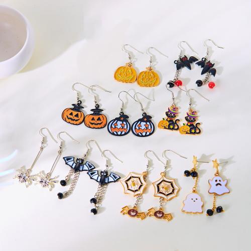 304 Stainless Steel Drop Earring, Vacuum Ion Plating, Halloween Design & for woman & enamel, more colors for choice, Sold By Pair