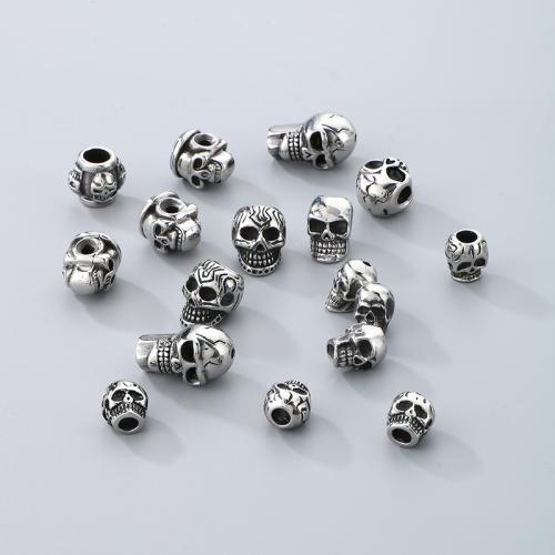 Stainless Steel Beads, 304 Stainless Steel, Skull, DIY & different size for choice, more colors for choice, Sold By PC