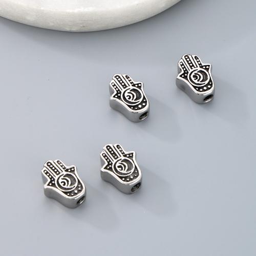 Stainless Steel Beads, 304 Stainless Steel, Hand, DIY, 14.50x11.50mm, Hole:Approx 1.6mm, Sold By PC