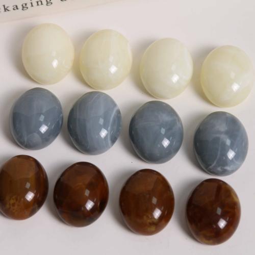 Resin Earring Stud Component, Oval, DIY, more colors for choice, 21x17mm, Sold By PC