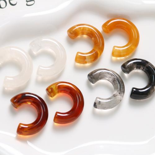 Resin Earring Stud Component, DIY, more colors for choice, 27x22mm, Sold By PC