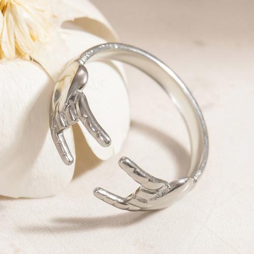 Stainless Steel Bangle, 304 Stainless Steel, silver color plated, fashion jewelry, silver color, Sold By PC