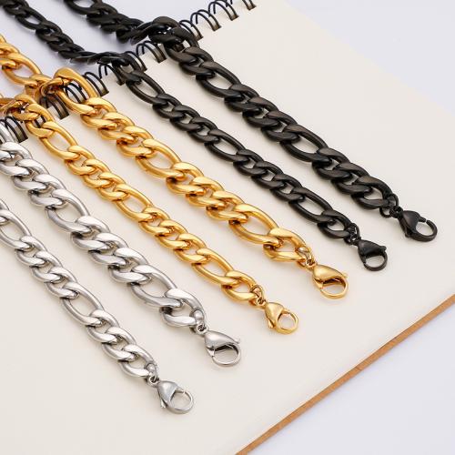 Stainless Steel Chain Necklace, 304 Stainless Steel, polished, fashion jewelry & different length for choice & for man, more colors for choice, Sold By PC