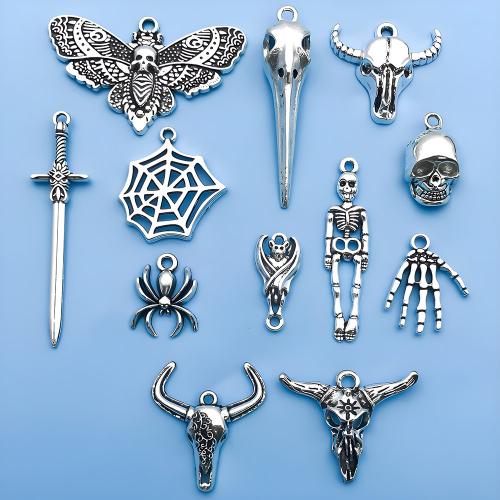 Fashion Halloween Pendant, Tibetan Style, plated, Halloween Design & DIY, more colors for choice, 100PCs/Bag, Sold By Bag