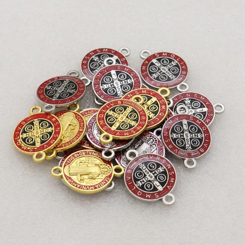 Tibetan Style Connector, plated, DIY & epoxy gel & enamel & 1/1 loop, more colors for choice, nickel, lead & cadmium free, 24x17mm, Hole:Approx 2mm, Approx 100PCs/Bag, Sold By Bag