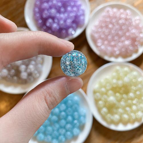 Acrylic Jewelry Beads, Round, DIY, more colors for choice, 15mm, 10PCs/Bag, Sold By Bag