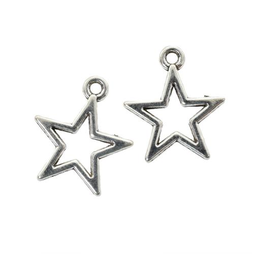 Tibetan Style Star Pendant, plated, DIY, 100PCs/Bag, Sold By Bag