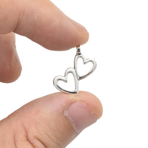 Tibetan Style Heart Pendants, plated, DIY, 100PCs/Bag, Sold By Bag