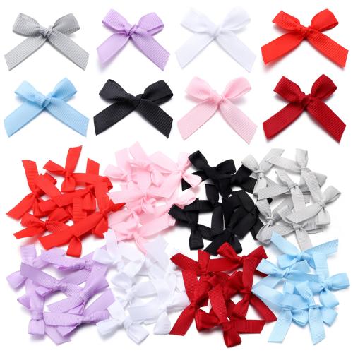 Hair Accessories DIY Findings, Polyester, Bowknot, more colors for choice, 50x40mm, Approx 100PCs/Bag, Sold By Bag