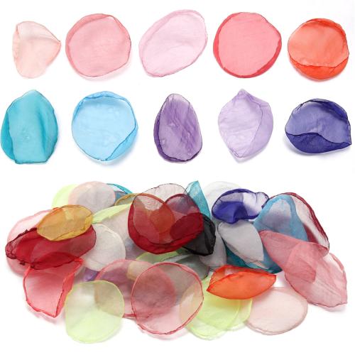 Accessoires pour cheveux résultats bricolage, Mousseline de soie, Pétales, DIY, plus de couleurs à choisir, about:4.5-6cm, Environ 100PC/sac, Vendu par sac