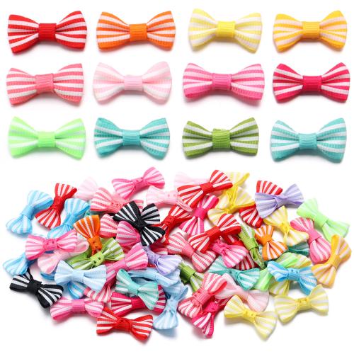 Hair Accessories DIY Findings, Polyester, Bowknot, handmade, more colors for choice, 30x15mm, Approx 100PCs/Bag, Sold By Bag