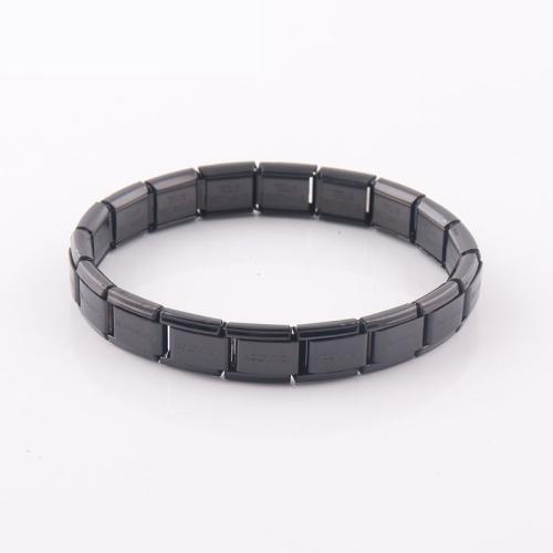 Stainless Steel Jewelry Bracelet, 304 Stainless Steel, plated, fashion jewelry & elastic & Unisex, more colors for choice, Length:Approx 18.5 cm, Sold By PC