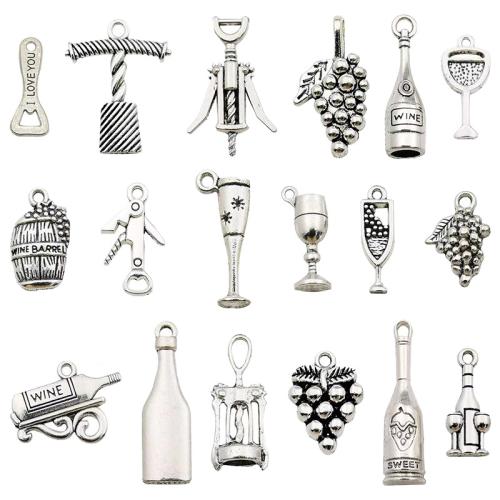 Tibetan Style Pendants, plated, DIY, 18PCs/Set, Sold By Set