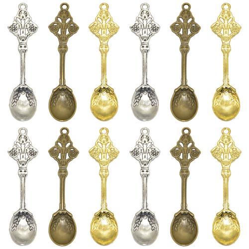 Tibetan Style Pendants, Spoon, plated, DIY, more colors for choice, 62x15mm, 100PCs/Bag, Sold By Bag