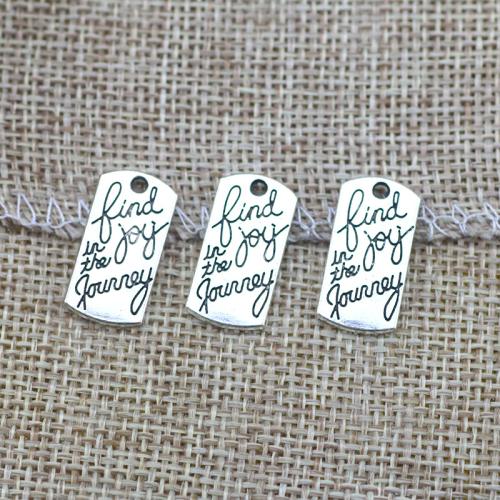 Pendentifs en alliage de zinc, Rond, Placage, DIY, 10x20mm, 100PC/sac, Vendu par sac