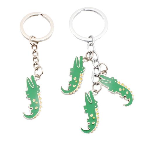 Tibetan Style Key Clasp, Crocodile, plated, Unisex & different styles for choice & enamel, key clasp length 80-100mm, Sold By PC