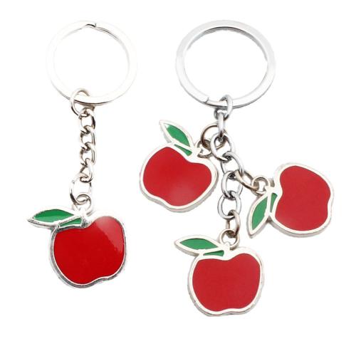 Tibetan Style Key Clasp, Apple, plated, Unisex & different styles for choice & enamel, key clasp length 70-100mm, Sold By PC