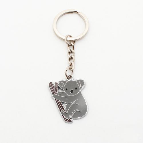 Tibetan Style Key Clasp, Koala, plated, Unisex & different styles for choice & enamel, key clasp length 70-100mm, Sold By PC