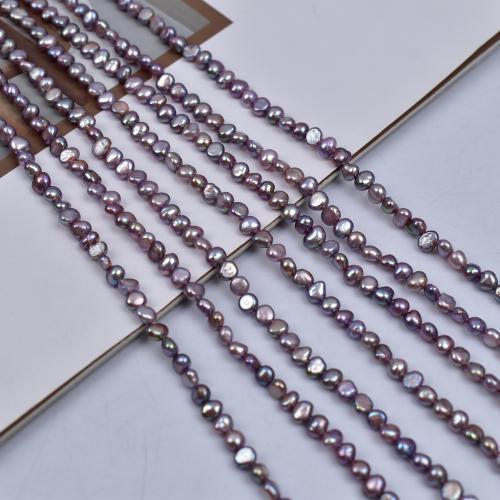 Keshi Cultured Freshwater Pearl Beads, DIY, purple, about:4-4.5mm, Sold Per Approx 36 cm Strand