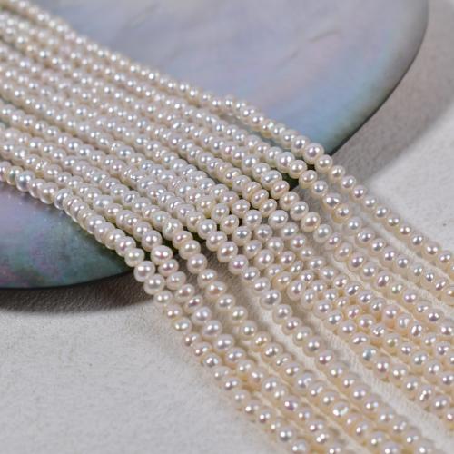 Keshi Cultured Freshwater Pearl Beads, DIY, white, about:3-4mm, Sold Per Approx 37 cm Strand