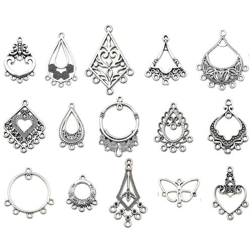 Tibetan Style Connector, plated, DIY & different styles for choice, more colors for choice, 100PCs/Bag, Sold By Bag