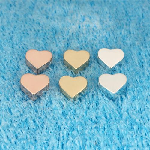 Abalorios de Aleación de Zinc Corazón, chapado, Bricolaje, más colores para la opción, 10x10mm, 100PCs/Bolsa, Vendido por Bolsa