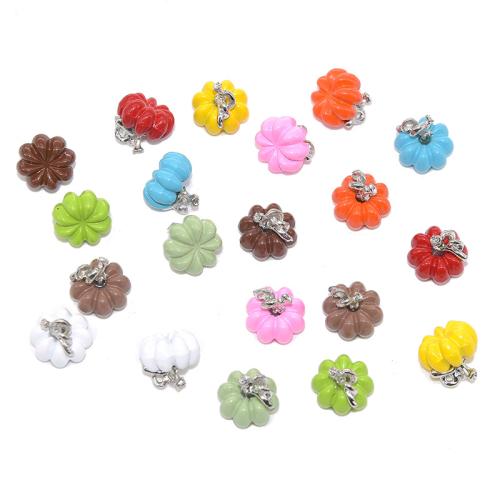 Acrylic Pendants, Pumpkin, plated, DIY, more colors for choice, 10x10mm, 100PCs/Bag, Sold By Bag