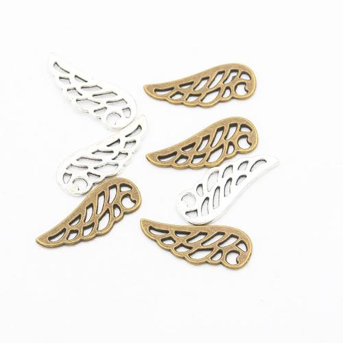 Wing Shaped Tibetan Style Pendants, plated, DIY, more colors for choice, 10x24mm, 100PCs/Bag, Sold By Bag