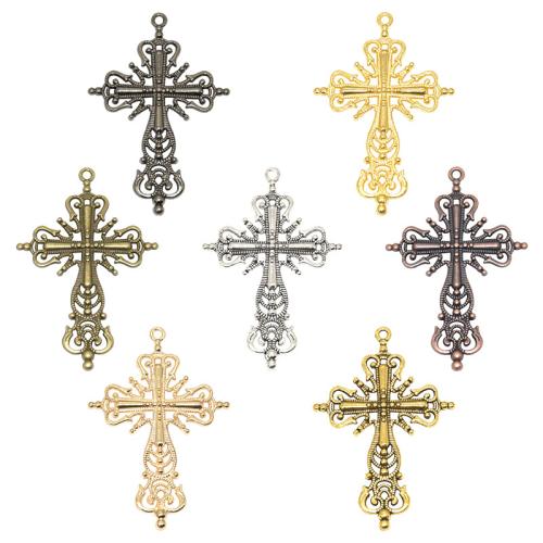 Pendentifs croix en alliage de zinc  , Placage, DIY, plus de couleurs à choisir, 100PC/sac, Vendu par sac