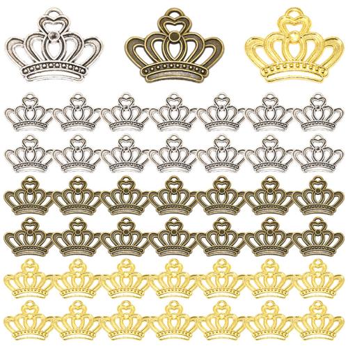 Tibetan Style Crown Pendants, plated, DIY, more colors for choice, 23x18mm, 100PCs/Bag, Sold By Bag