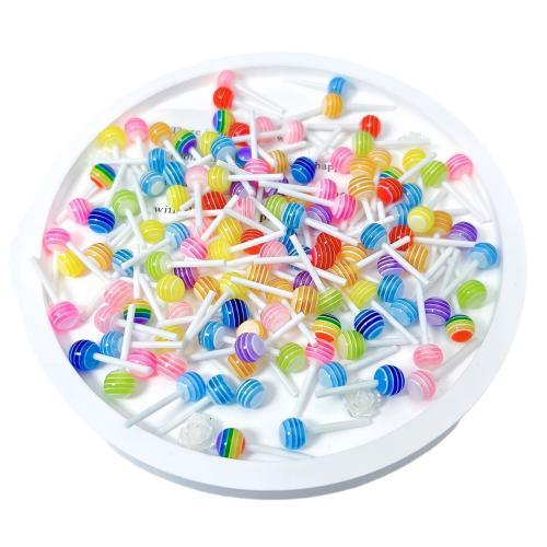 3D Nail Art Decoration, Resin, Lollipop, epoxy gel, DIY, mixed colors, 6x17mm, Sold By PC