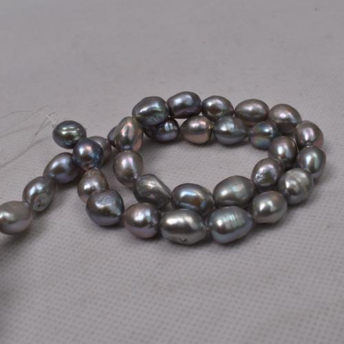 Keshi Cultured Freshwater Pearl Beads, DIY, grey, about:8-9mm, Sold Per Approx 36 cm Strand