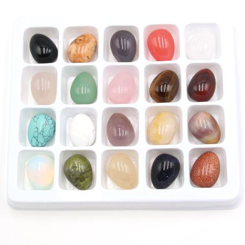 Fashion Decoration, Gemstone, with Cats Eye, egg, for home and office, more colors for choice, 16x22mm, 20PCs/Box, Sold By Box