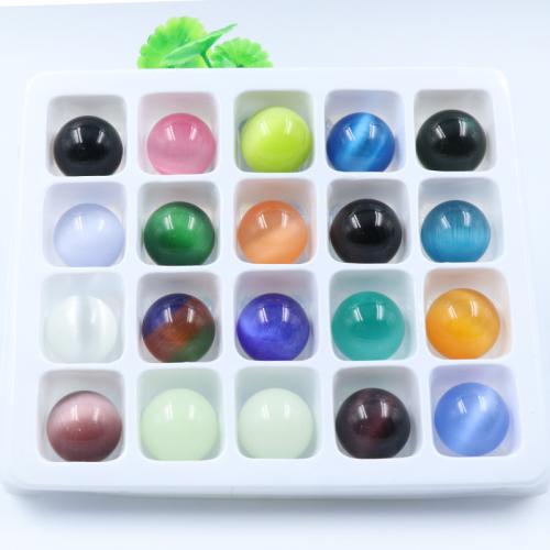 Fashion Decoration, Cats Eye, Round, for home and office, more colors for choice, 20mm, 20PCs/Box, Sold By Box