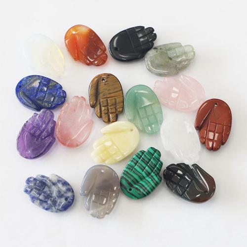 Gemstone Pendants Jewelry, Hand, DIY & different materials for choice, more colors for choice, 37x24x7mm, Sold By PC