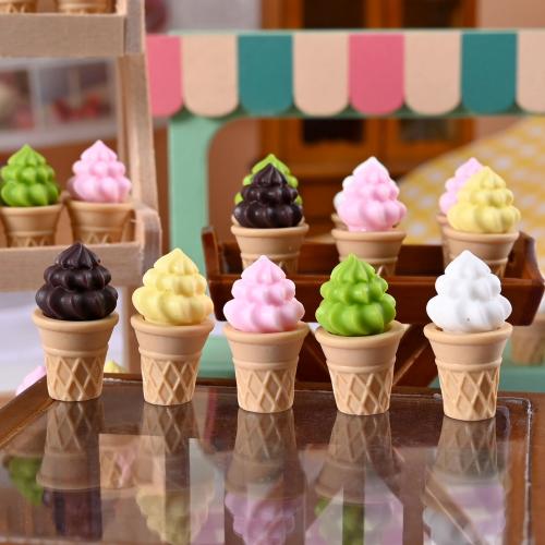 Mobile Phone DIY Decoration, Resin, Ice Cream, more colors for choice, 12x21mm, Approx 100PCs/Bag, Sold By Bag