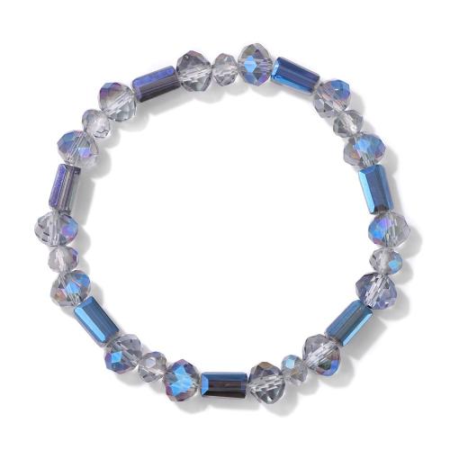 Bracelet de perles de verre, pour femme, plus de couleurs à choisir, Longueur:19 cm, Vendu par PC