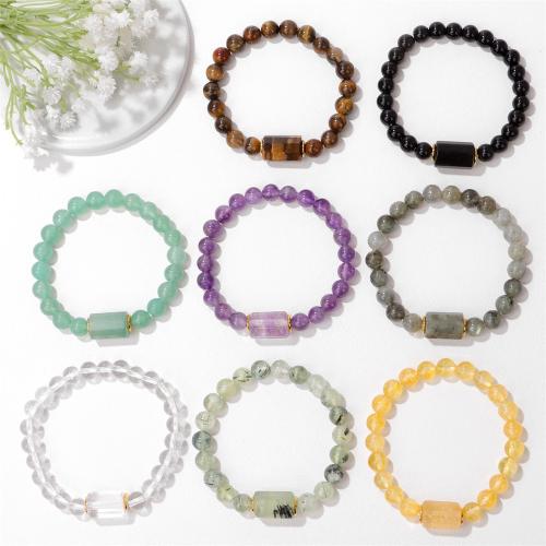 Gemstone Bracelets, Natural Stone, different materials for choice & for woman, more colors for choice, Sold By PC