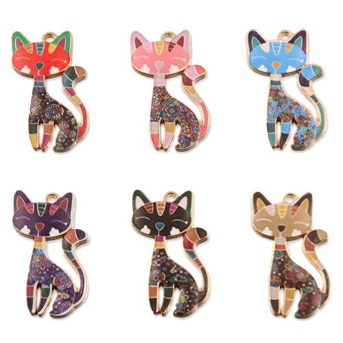 Tibetan Style Animal Pendants, Fox, plated, DIY & enamel, more colors for choice, 17x29mm, Sold By PC