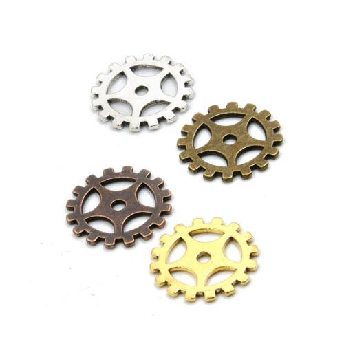 Tibetan Style Pendants, Gear Wheel, plated, DIY, more colors for choice, 19mm, 100PCs/Bag, Sold By Bag