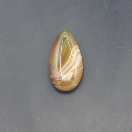 Agate Jewelry Pendants, Teardrop, DIY, Random Color, 30x15x7mm, Sold By PC