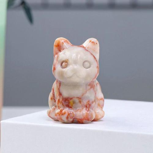 Fashion Decoration, Natural Stone, Fortune Cat, Carved, for home and office & different materials for choice, more colors for choice, 18x30mm, Sold By PC