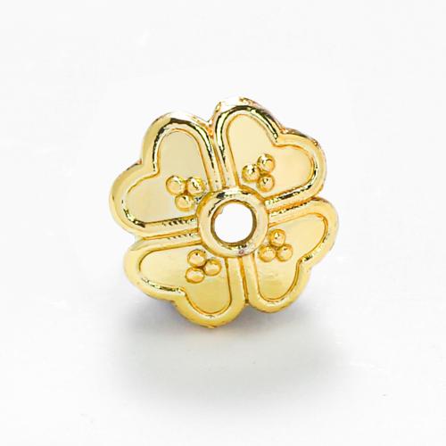 Brass Bead Cap, Flower, gold color plated, DIY, nickel, lead & cadmium free, Sold By PC