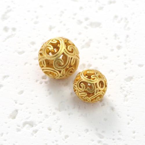 Brass Jewelry Beads, Round, gold color plated, DIY & different size for choice, more colors for choice, nickel, lead & cadmium free, Sold By PC