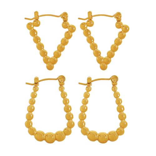 Acier inoxydable Levier Retour Earring, Acier inoxydable 304, Placage, bijoux de mode & styles différents pour le choix & pour femme, doré, Vendu par paire