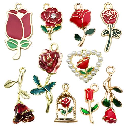 Tibetan Style Enamel Pendants, plated, DIY & different styles for choice, more colors for choice, 100PCs/Bag, Sold By Bag