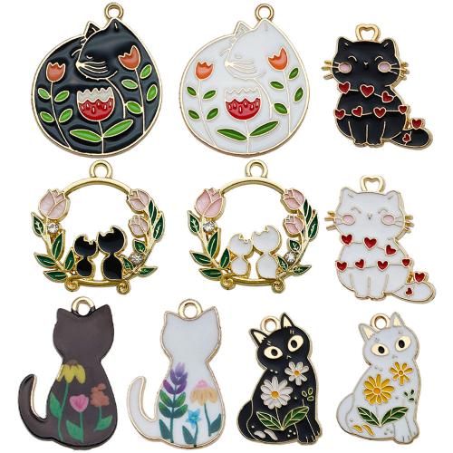 Tibetan Style Enamel Pendants, plated, DIY & different styles for choice, more colors for choice, 100PCs/Bag, Sold By Bag