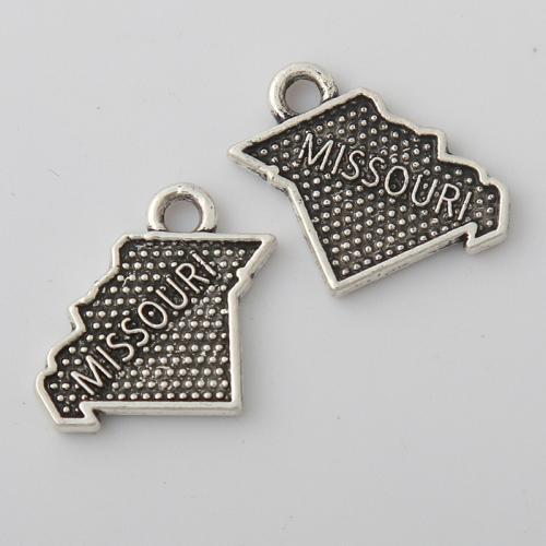 Tibetan Style Pendants, plated, DIY, 15x16mm, Sold By PC