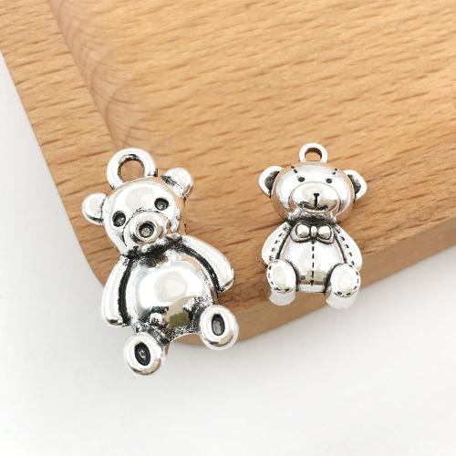 Tibetan Style Animal Pendants, Bear, plated, DIY, more colors for choice, 100PCs/Bag, Sold By Bag